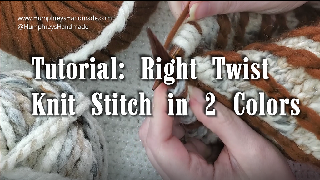 Right Twist Stitch Tutorial with Two Colors