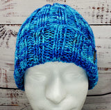 Men's BRIGHT BLUE Merino Wool Watch Cap | Super Stretchy Knitted Winter Hat | Unisex | USA Made