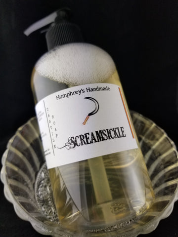 SCREAMSICLE Body Wash | 8 oz | Orange Cream | Castile Soap | Unisex - Humphrey's Handmade