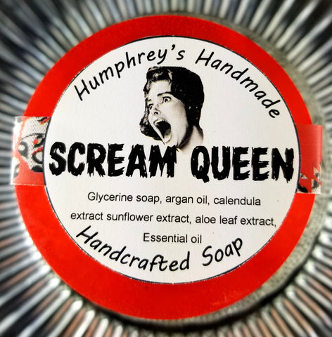 SCREAM QUEEN Soap | Red Women's Rose Soap Bar - Humphrey's Handmade