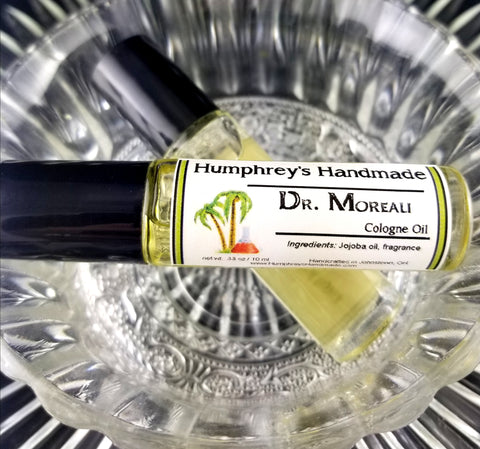 DR MOREAU Cologne | Roll On Jojoba Oil | Lime and Coconut Scent | Unisex - Humphrey's Handmade