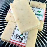 BELSNICKEL Cold Process Christmas Soap | Peppermint With Peppermint Leaves | Unisex