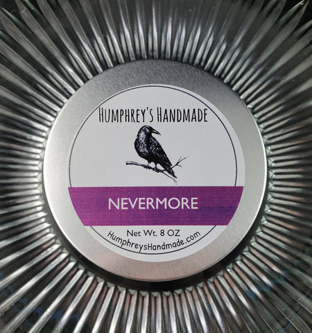 NEVERMORE Candle | Pumpkin Oud Scent | Hand Poured Soy Wax | 8 oz | USA Made