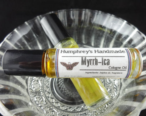 Myrrh-Ica Cologne Oil | Men's Roll On Cologne | Frankincense and Myrrh Fragrance Oil - Humphrey's Handmade