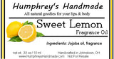 SWEET LEMON Perfume | Lemon Sugar | Citrus | Yuzu | Lychee | Caramel - Humphrey's Handmade