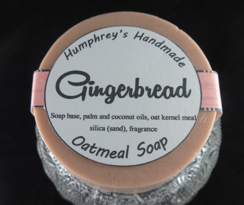GINGERBREAD Oatmeal Soap | Exfoliating Christmas Cookie Soap Puck - Humphrey's Handmade