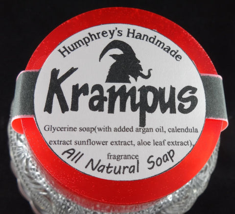 KRAMPUS Soap | Glycerin Peppermint Scent Soap | Unisex | Essential Oil | Beard Wash - Humphrey's Handmade