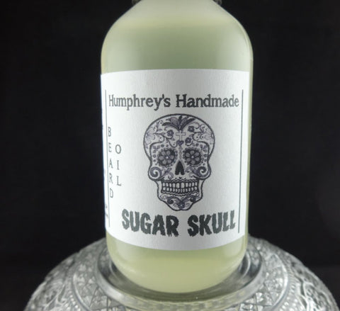 SUGAR SKULL Beard Oil | Brown Sugar | Vanilla | 2 oz | Halloween - Humphrey's Handmade