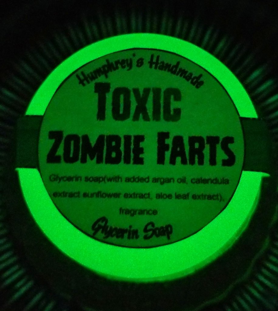 Action Shot! TOXIC ZOMBIE FARTS Glow in the Dark Soap