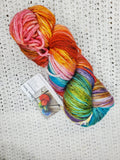 Women's Colorful "Rainbow Twist" Merino Wool Beanie | Hand Knitted Winter Hat | USA Made | Blue Green Pink Purple Orange