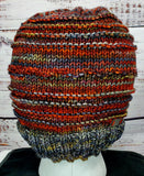 GRAY and RED Malabrigo Men's Merino Wool Hat | Super Stretchy Knitted Winter Hat | Men | USA Made