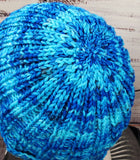 Men's BRIGHT BLUE Merino Wool Watch Cap | Super Stretchy Knitted Winter Hat | Unisex | USA Made