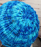 Men's BRIGHT BLUE Merino Wool Watchcap | Super Stretchy Knitted Winter Hat | Unisex | USA Made