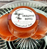 DRAGON'S BLOOD Glycerin Soap | Unisex | Amber Vanilla Patchouli Orange | Beard Wash | Shaving