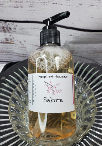 SAKURA Body Wash | 8 oz | Japanese Cherry Blossom Scent Castile Soap