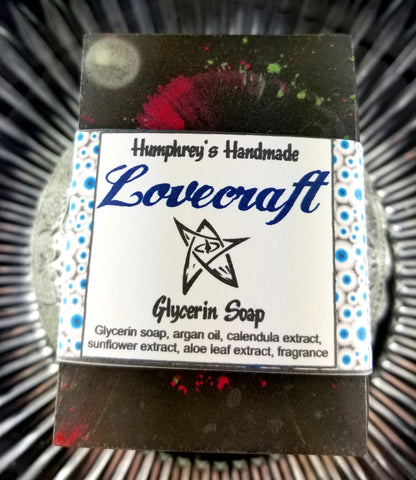 LOVECRAFT Soap Bar | Glow in the Dark | Galaxy | Horror | Pomegranate Scent - Humphrey's Handmade