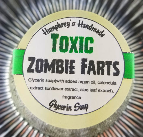 TOXIC ZOMBIE FARTS Soap | Glow in the Dark | Warm Vanilla Scent | Zombie Soap | Horror - Humphrey's Handmade