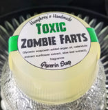TOXIC ZOMBIE FARTS Soap | Glow in the Dark | Warm Vanilla Scent | Zombie Soap | Horror - Humphrey's Handmade