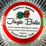 JINGLE BALLS Glycerin Soap | Spicy Cinnamon & Coconut | Funny Christmas Soap - Humphrey's Handmade