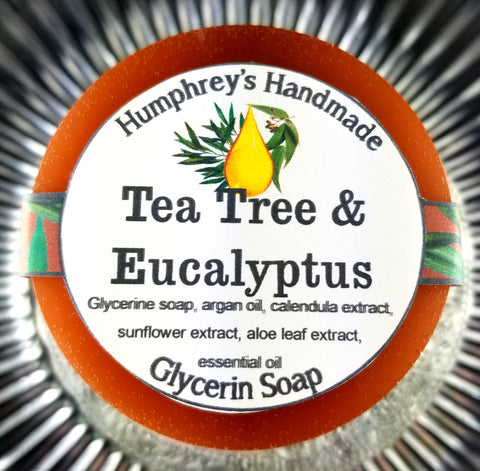 TEA TREE & EUCALYPTUS Soap | Acne Bar | Beard, Face and Body Soap | Essential Oil - Humphrey's Handmade