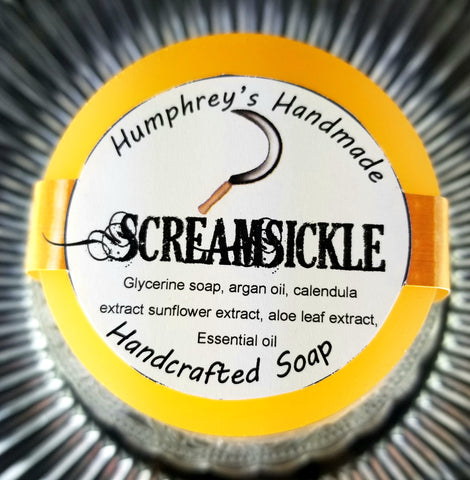 SCREAMSICKLE Soap | Orange Cream Scent | Shave Soap | Body Bar | Shampoo Puck - Humphrey's Handmade
