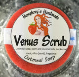 VENUS SCRUB Oatmeal Soap | Strawberry Scented Exfoliating Beauty Bar - Humphrey's Handmade