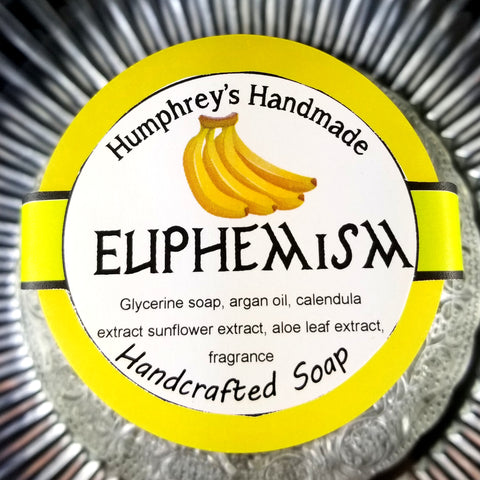 EUPHEMISM Banana Glycerin Soap | Beard Wash | Body Soap | Funny Unisex Hand Soap - Humphrey's Handmade