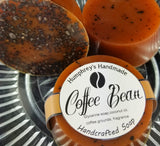 COFFEE BEAN Exfoliating Soap | Coffee Grounds Soap | Coffee Scent | Mechanics  or Gardeners Puck - Humphrey's Handmade