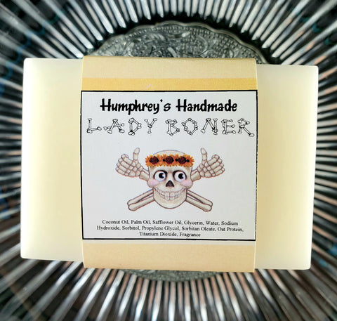 LADY BONER Soap | Peony and Magnolia Scented | Extra Hard | Color Free - Humphrey's Handmade