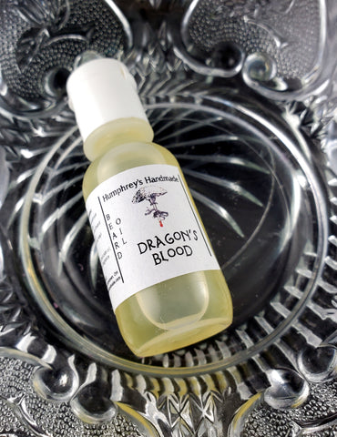 DRAGONS BLOOD Beard Oil | Amber Vanilla Patchouli | Small .5 oz Conditioner