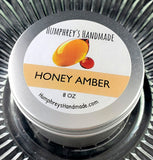 HONEY AMBER Candle | Honey Amber Scent | Hand Poured Beeswax | 8 oz | USA Made