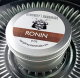 RONIN Candle | Hinoki Wood Musk Scent | Hand Poured Soy Wax | 8 oz | USA Made