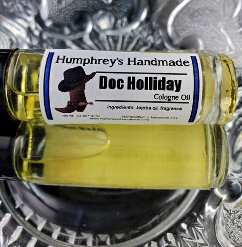 DOC HOLLIDAY Cologne | Roll On Jojoba Oil | Huckleberry Scent