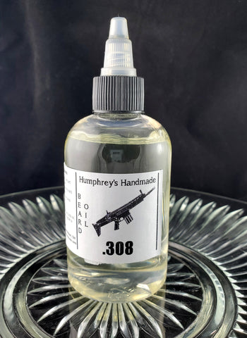 .308 Beard Oil | 4 oz | Fresh Shave Scent | Pro Gun | Bergamot Oakmoss Lemon Fir