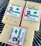 BELSNICKEL Cold Process Christmas Soap | Peppermint With Peppermint Leaves | Unisex