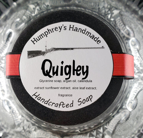 QUIGLEY Men's Glycerin Soap | Beard Wash | Hickory and Suede | Shave Soap