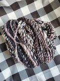 FILM NOIR Handspun Yarn Hank - 77 Yards #5 Bulky - Wool Yarn Skein - Wool Mix Art Yatn