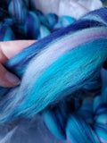 BLUE MOON Handspun Yarn Hank - 82 Yards #5 Bulky - Merino Wool Yarn Skein - Blue