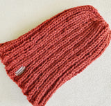 Men's DARK RED Yak Wool Watchcap | Mega Stretchy Knitted Winter Beanie | Unisex | USA Made | Maroon
