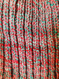 CHRISTMAS Handspun Yarn Hank - 114 Yards - Merino Wool Yarn Skein - Red Green Barberpole