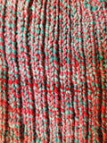 CHRISTMAS Handspun Yarn Hank - 114 Yards - Merino Wool Yarn Skein - Red Green Barberpole