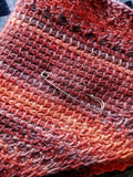 BLUSH PINK Tunisian Crochet Shawl or Triangle Scarf | Small/Medium | Pink Blush Mauve | Free Shawl Pin