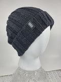 Men's BLACK Merino Wool Watchcap | Super Stretchy Knitted Winter Hat | Unisex | USA Made