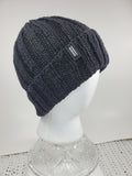 Men's BLACK Merino Wool Watchcap | Super Stretchy Knitted Winter Hat | Unisex | USA Made