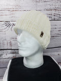 Men's WHITE Merino Wool Watchcap "Snow Storm" | Super Stretchy Knitted Winter Hat | Unisex | USA Made