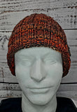 Men's RED Malabrigo Merino Wool Watchcap "Mars" | Super Stretchy Knitted Winter Hat | Unisex | USA Made