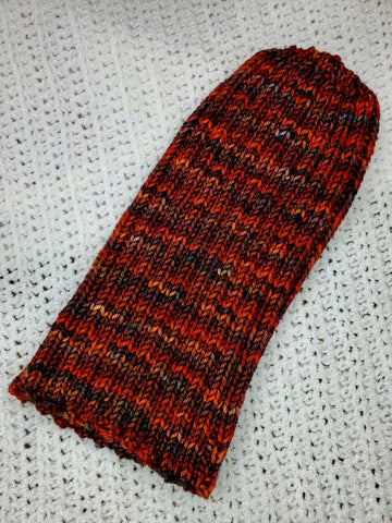 Halloween Blaze ORANGE and BLACK Wool Hat Super Stretchy Knitted Wint –  Humphrey's Handmade