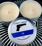 45 Gun Candle | Candle for Men | Hand Poured Soy Wax | 8 oz | USA Made