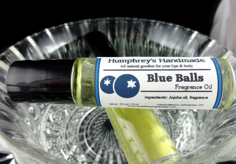 BLUE BALLS Cologne Oil | Blueberry Scent | Jojoba Cologne Oil - Humphrey's Handmade