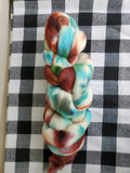 FOREST GNOME Merino Wool Braid for Spinning and Felting | Wool Roving | Blue Green Brown